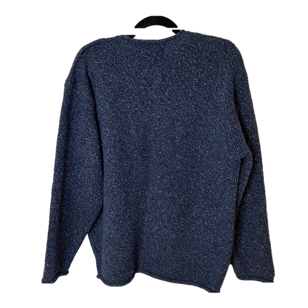 Vintage Ireland's Eye Wool Silk Speckled Sweater Blue Men's M - Picture 3 of 11